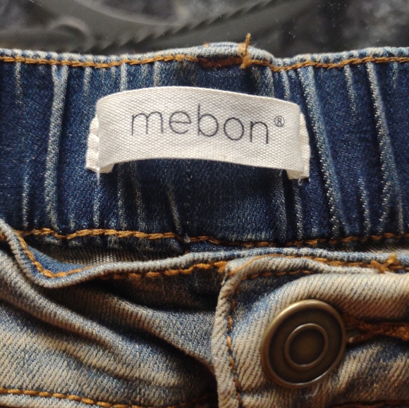 Mebon Women's Bleached Denim Cargo Bootcut Jeans Size 1 - Picture 7 of 10